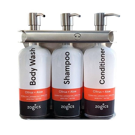 Zogics Citrus & Aloe Triple Amenity Station Fixture ASP300-Citrus&Aloe